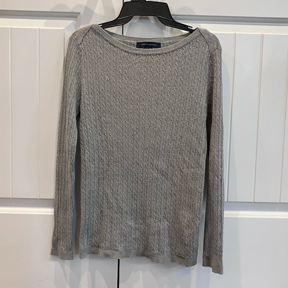 Tommy Hilfiger Women's Cable Knit Long Sleeve Shirt